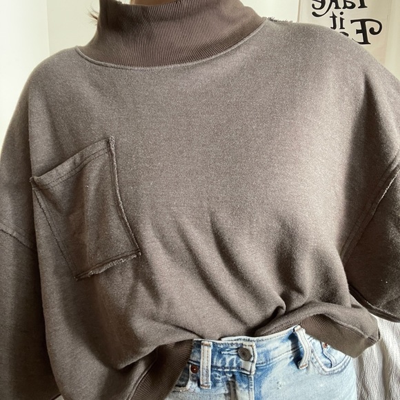 NWT Free People Rae Pullover / Wild Truffle - Picture 4 of 13